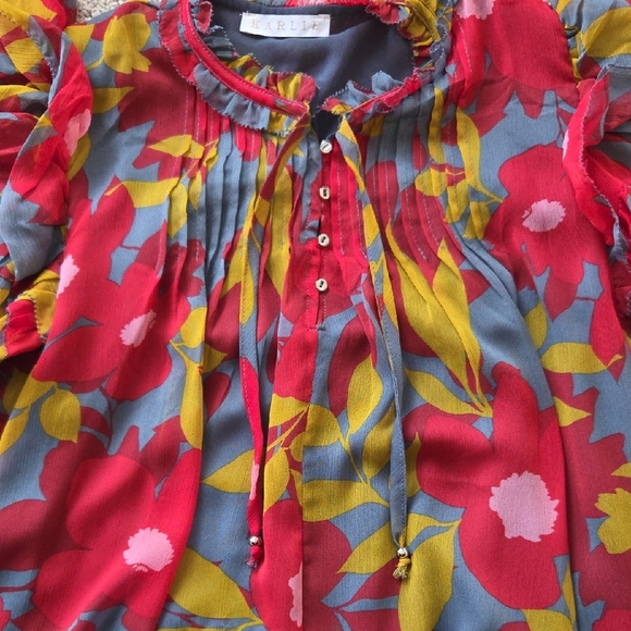 Karlie Multicolor Ruffle Top - Picture 2 of 7
